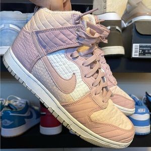 2021 Womens Dunk High LX Next Nature “Toasty” in Pink Oxford